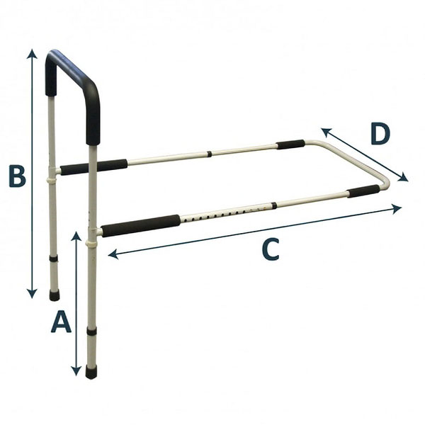 Sponda letto singola con gambe regolabili   